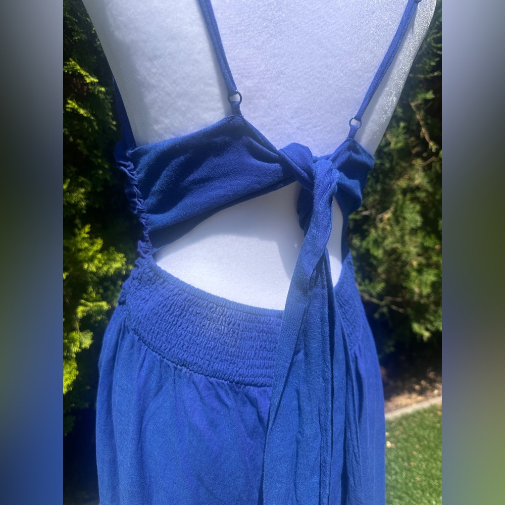 Free People Navy Blue Chiara Halter Jumpsuit/Playsuit with Wide-Leg Design - Picture 4 of 7